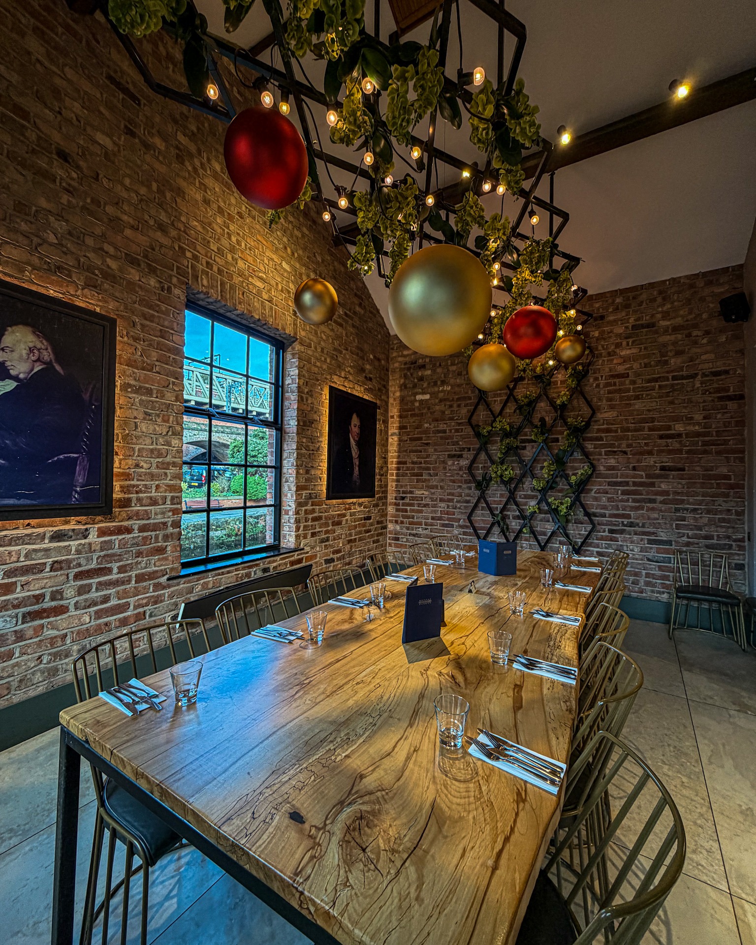 Dukes 92 Private Dining Room decorated for Christmas